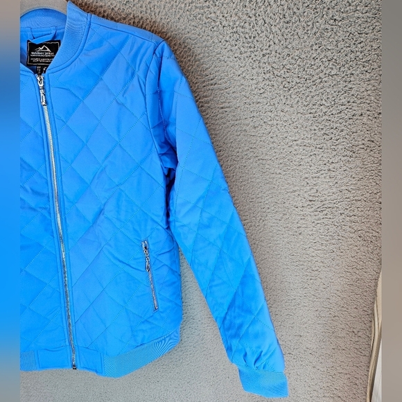 Magcomsen Jacket Womens Sz M Azure Blue Quilted Water Resist Outdoor - Picture 4 of 15